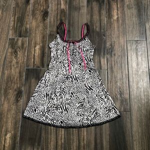 papillon paula carbone slip dress zebra pink small